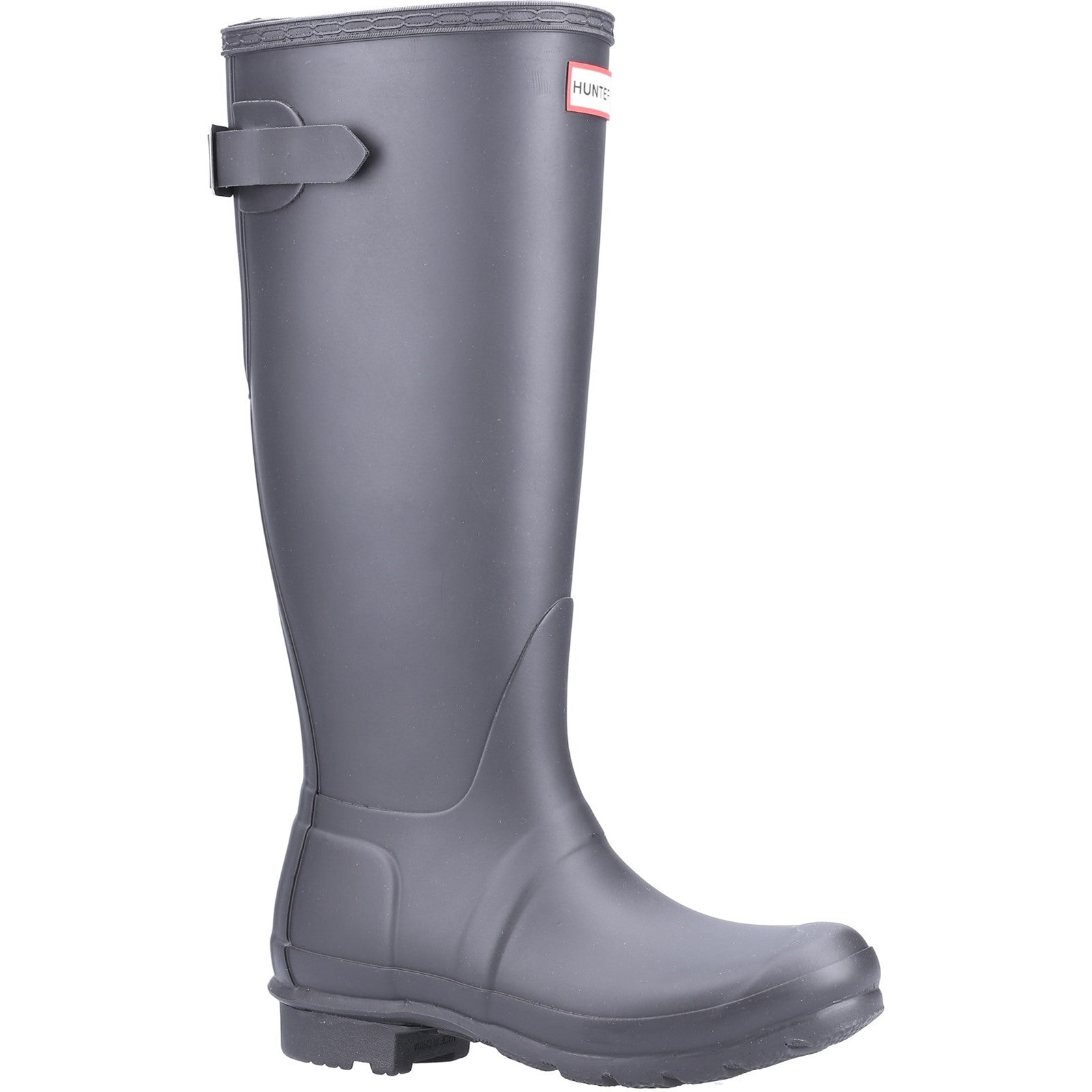 Hunter Womens Matt Black Original Tall Back Adjustable Wellington Boots