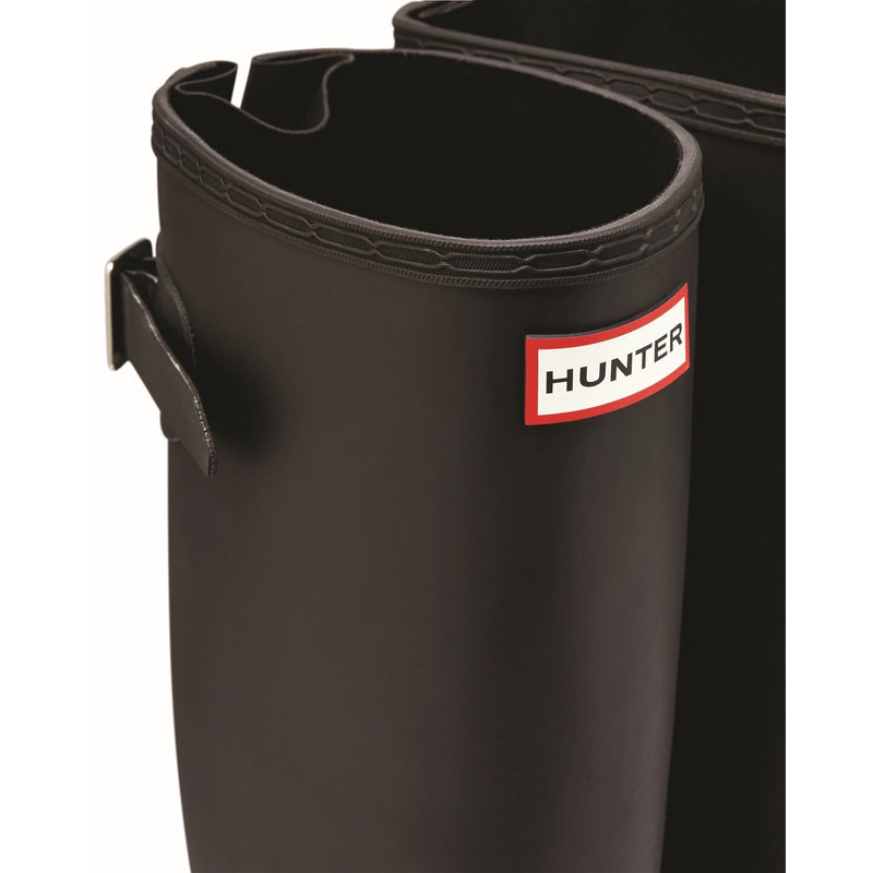 Hunter Womens Matt Black Original Tall Back Adjustable Wellington Boots