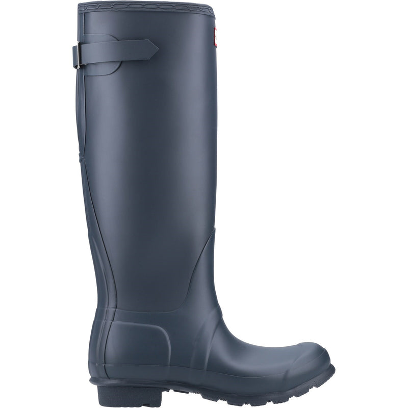 Hunter Womens Matt Navy Original Tall Back Adjustable Wellington Boots