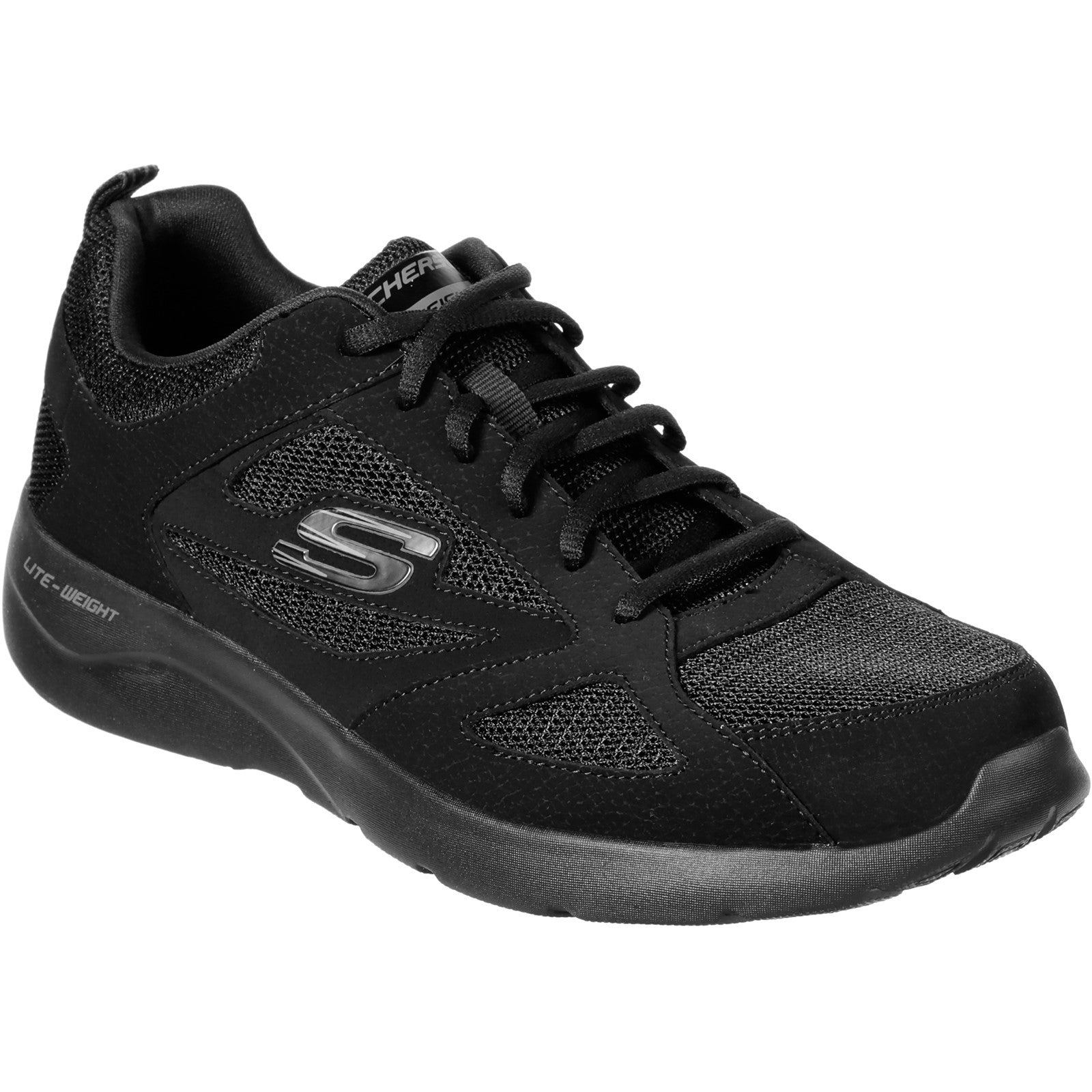 Skechers Mens Dynamight 2.0 58363-BBK Black Lace Up Shoes