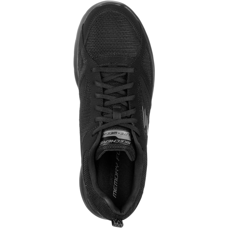Skechers Mens Dynamight 2.0 58363-BBK Black Lace Up Shoes