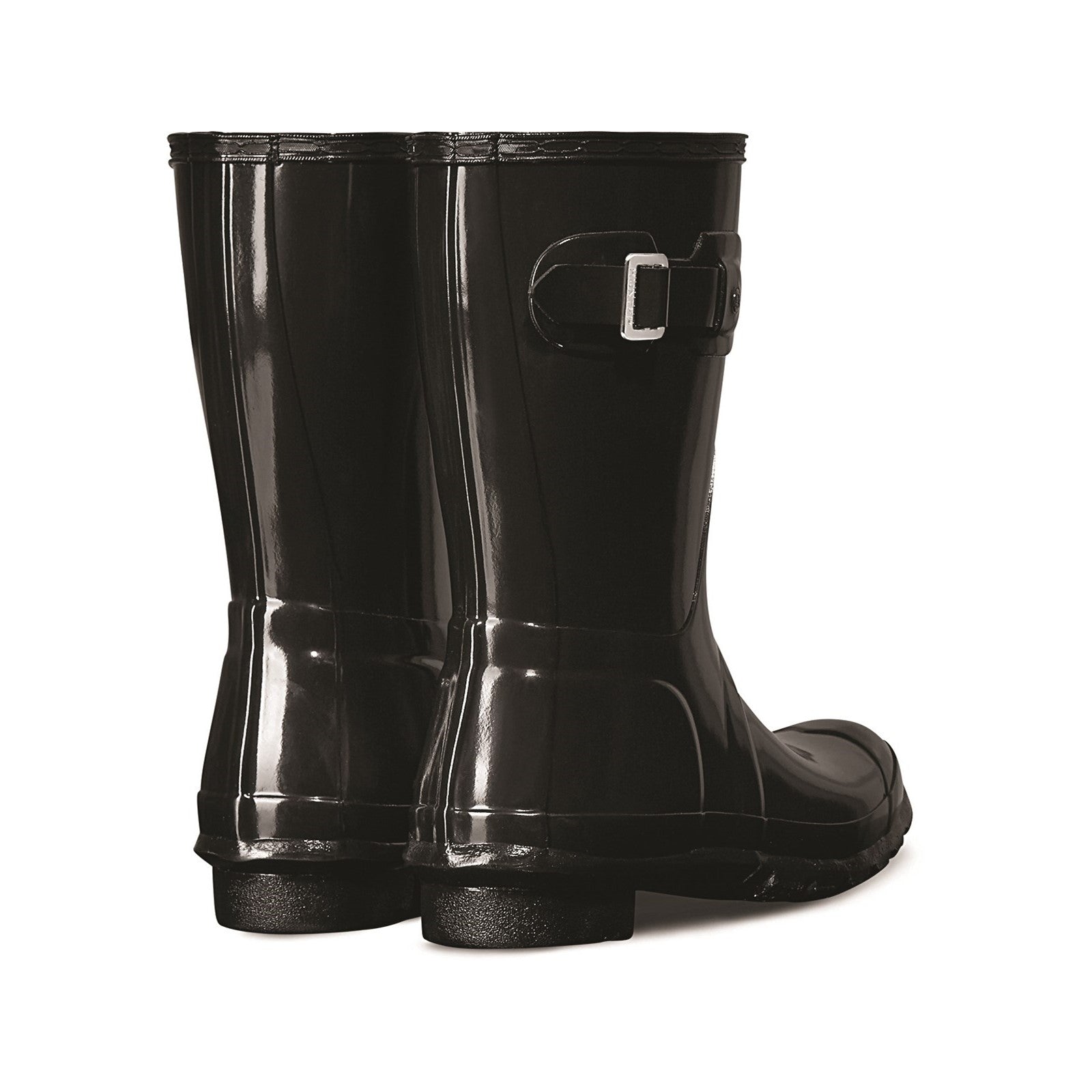 Hunter Womens Gloss Black Original Short Wellington Boots