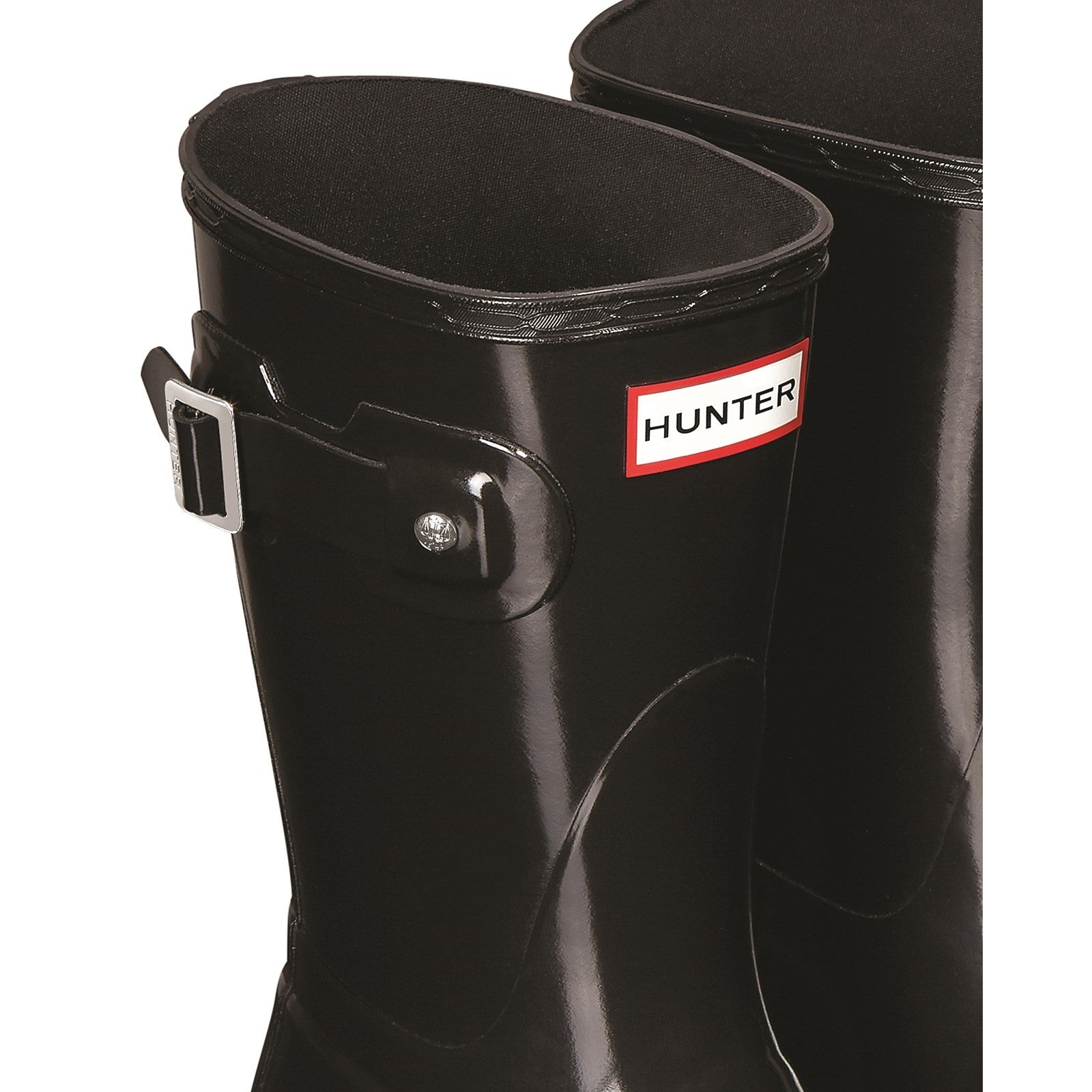 Hunter Womens Gloss Black Original Short Wellington Boots