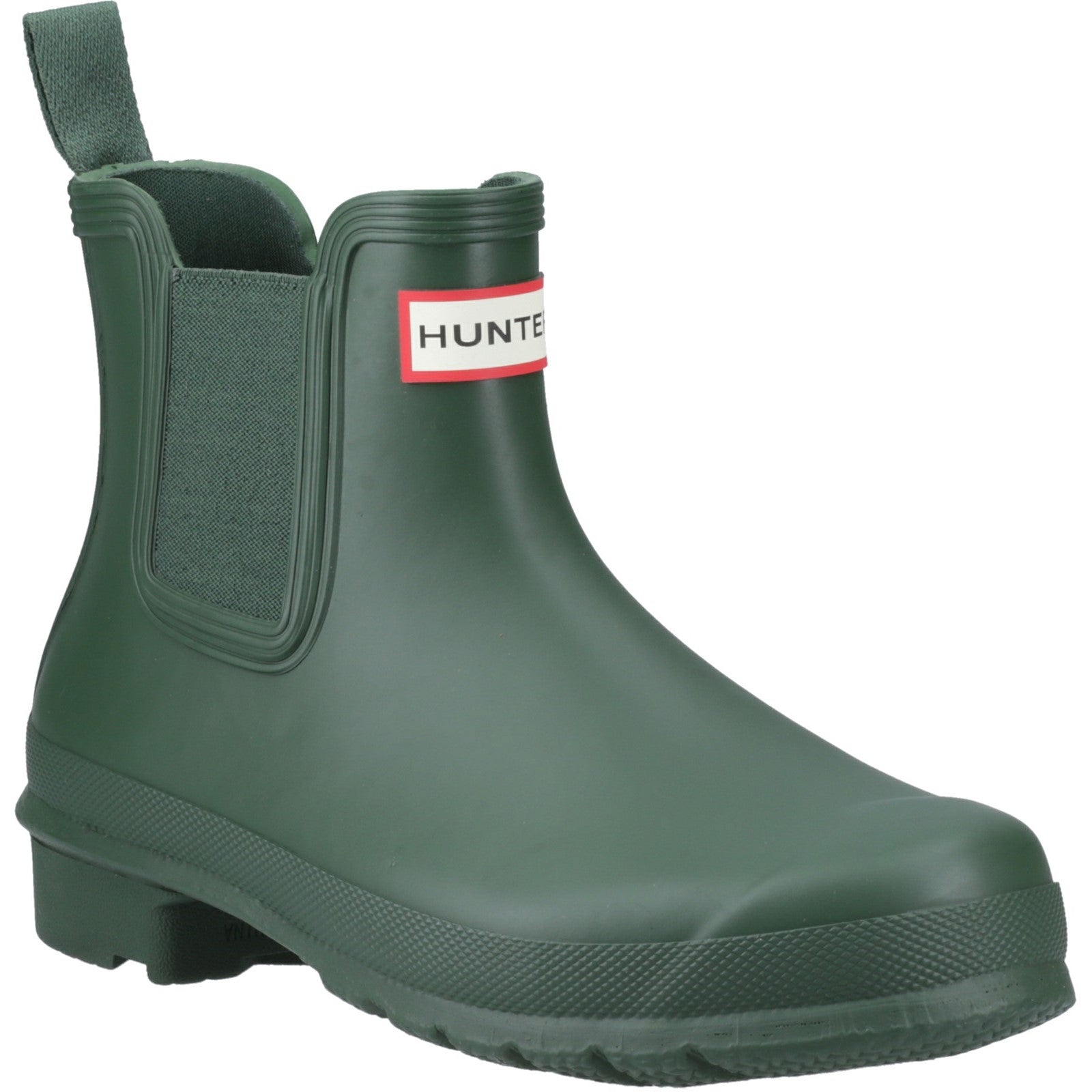 Hunter Womens Matt Green Original Chelsea Boots