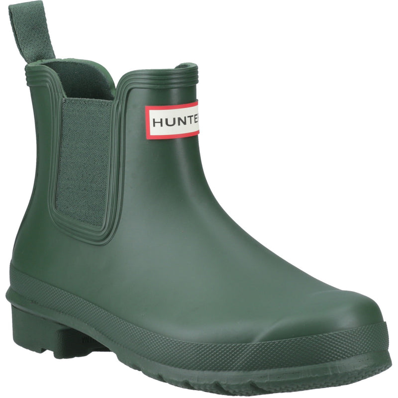 Hunter Womens Matt Green Original Chelsea Boots