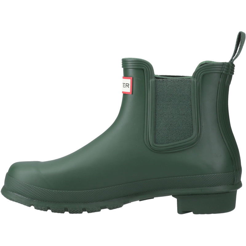 Hunter Womens Matt Green Original Chelsea Boots