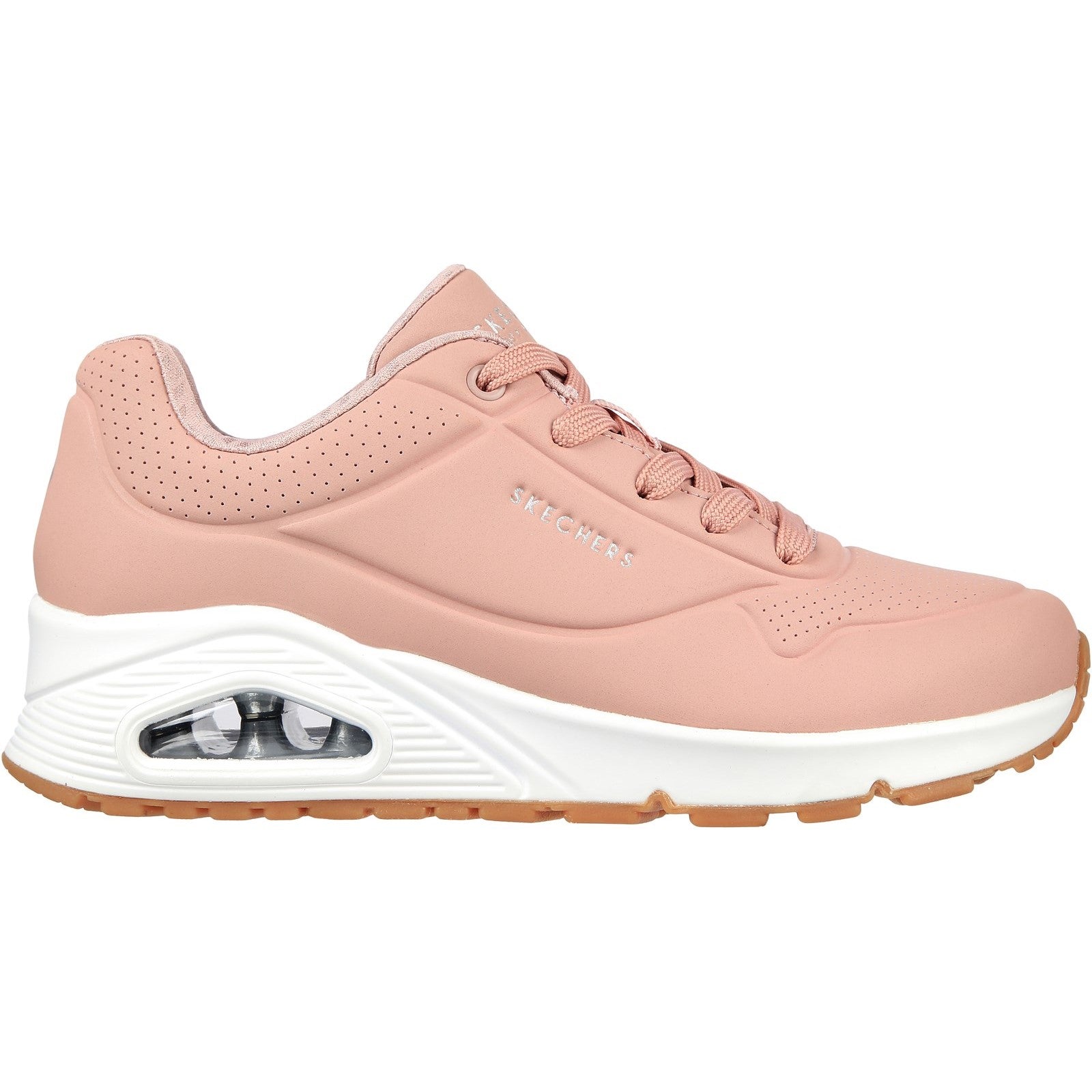Skechers Womens Uno Stand On Air 73690-BLSH Blush Lace Up Shoes