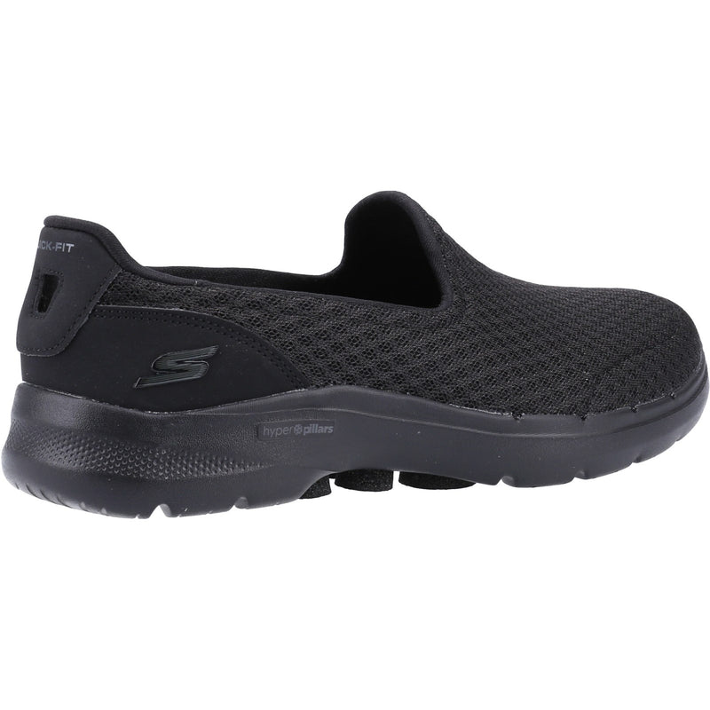 Skechers Womens Go Walk 6 124508-BBK Black Slip On Shoes