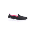 Skechers Womens Go Walk 6 124508-BKHP Black/Hot Pink Slip On Shoes
