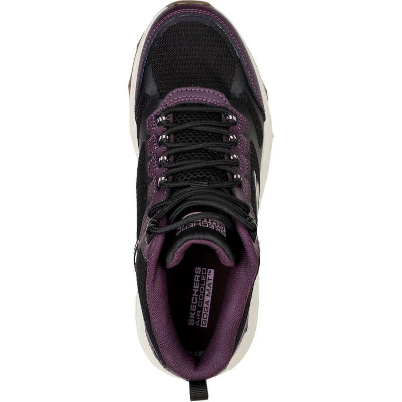 Skechers Womens Go Run Trail Altitude 128206-BKPR Black/Purple Lace Up Shoes