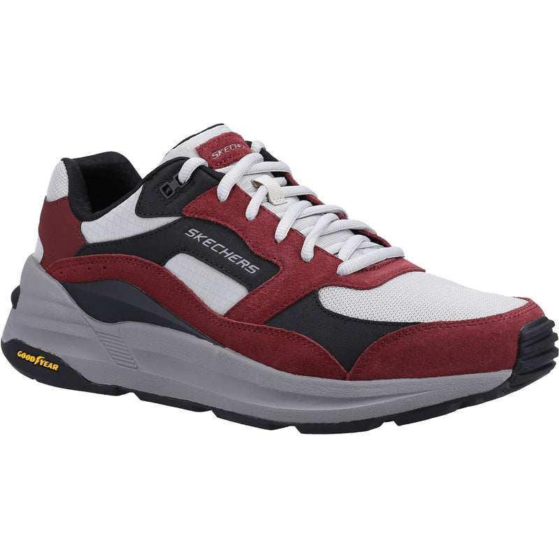 Skechers Mens Global Jogger 237200-BUGY Burgundy Lace Up Shoes