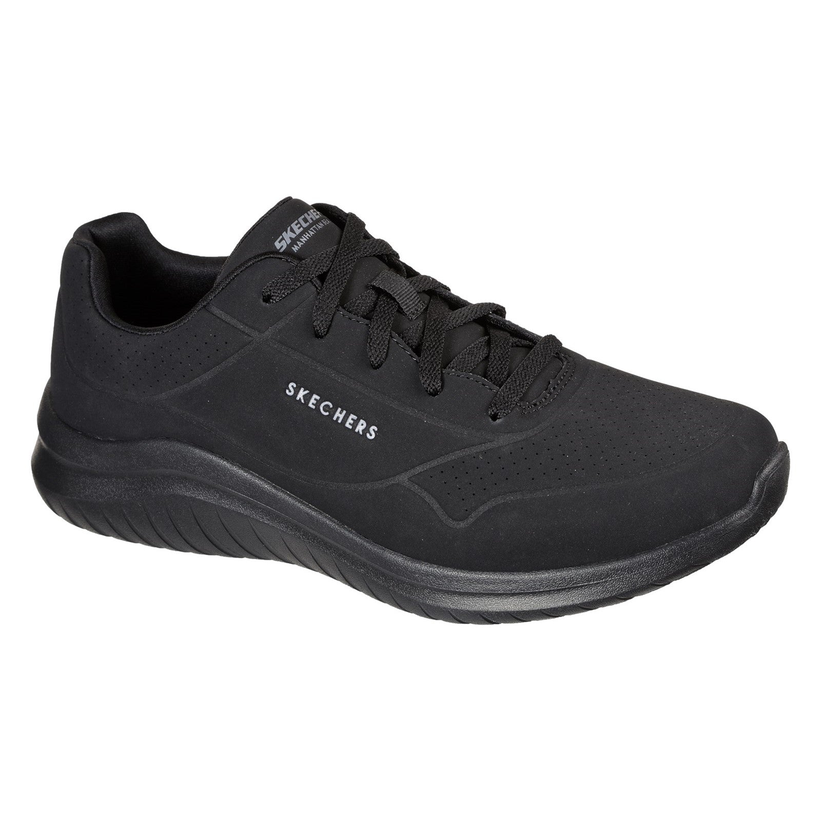 Skechers Mens Ultra Flex 2.0 Vicinity 232209-BBK Black Lace Up Shoes