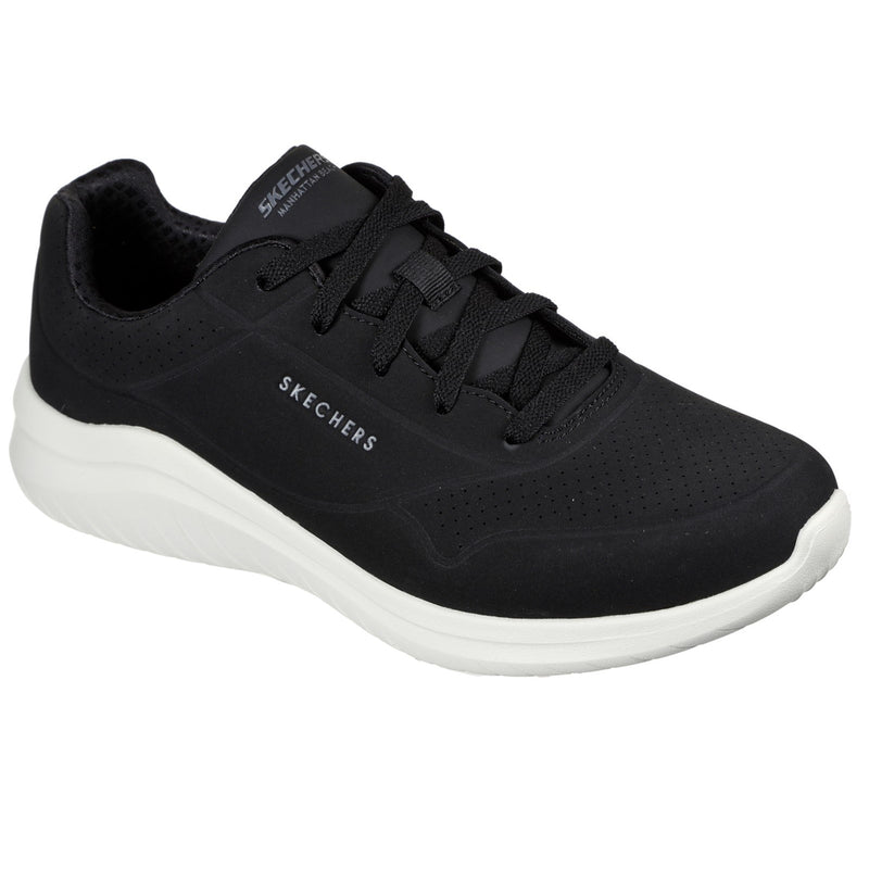 Skechers Mens Ultra Flex 2.0 Vicinity 232209-BKW Black/White Lace Up Shoes