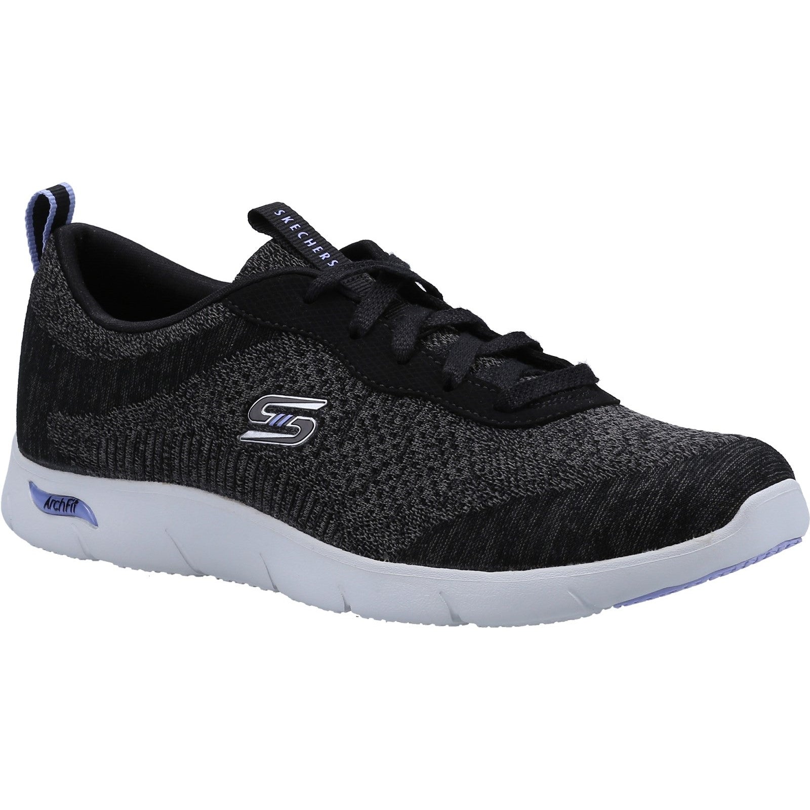 Skechers Womens Arch Fit Refine 104272-BKW Black/White Lace Up Shoes