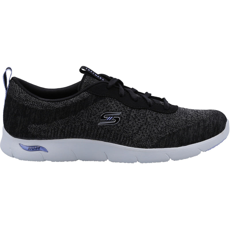 Skechers Womens Arch Fit Refine 104272-BKW Black/White Lace Up Shoes