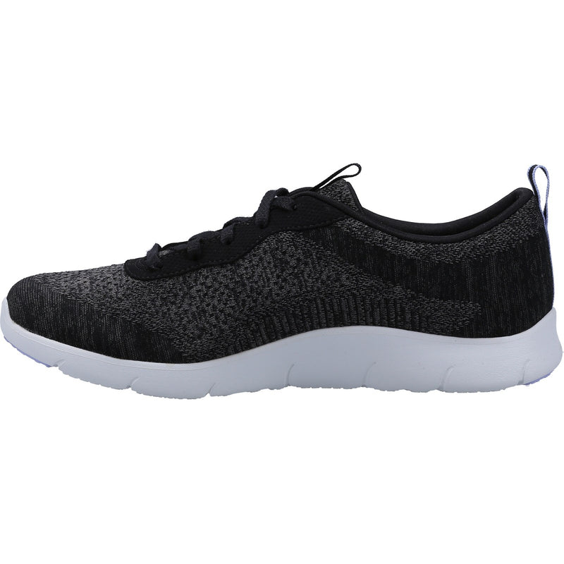 Skechers Womens Arch Fit Refine 104272-BKW Black/White Lace Up Shoes