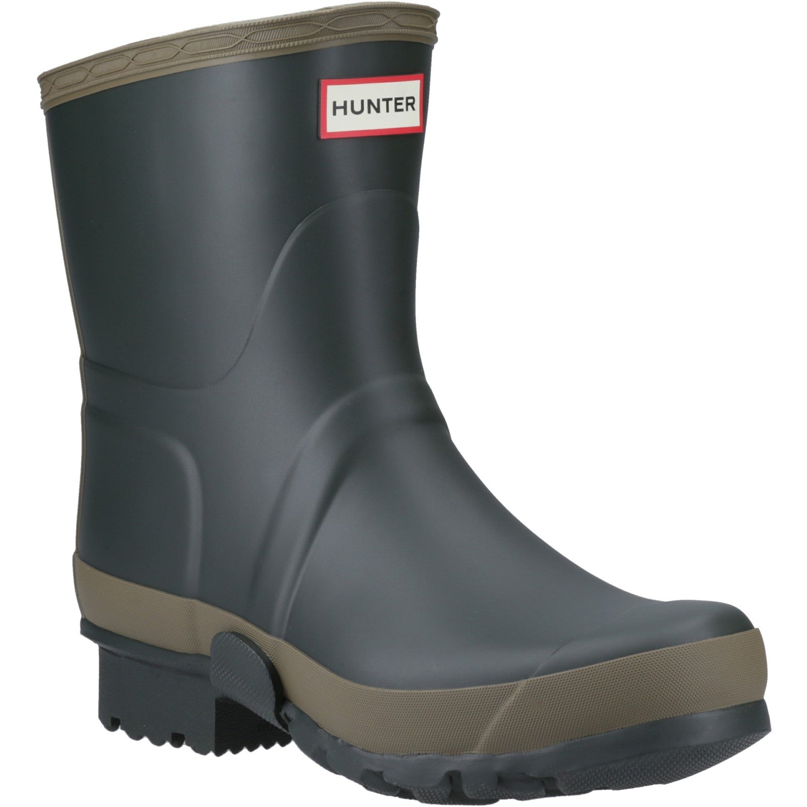 Hunter Mens Olive MFS9002RMA-DOC Gardener Short Wellington Boots