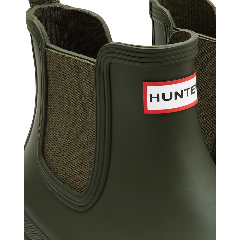 Hunter Mens Olive Original Chelsea Boots