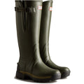 Hunter Womens Dark Green Balmoral Adjustable Synthetic Lined Wellington Boots