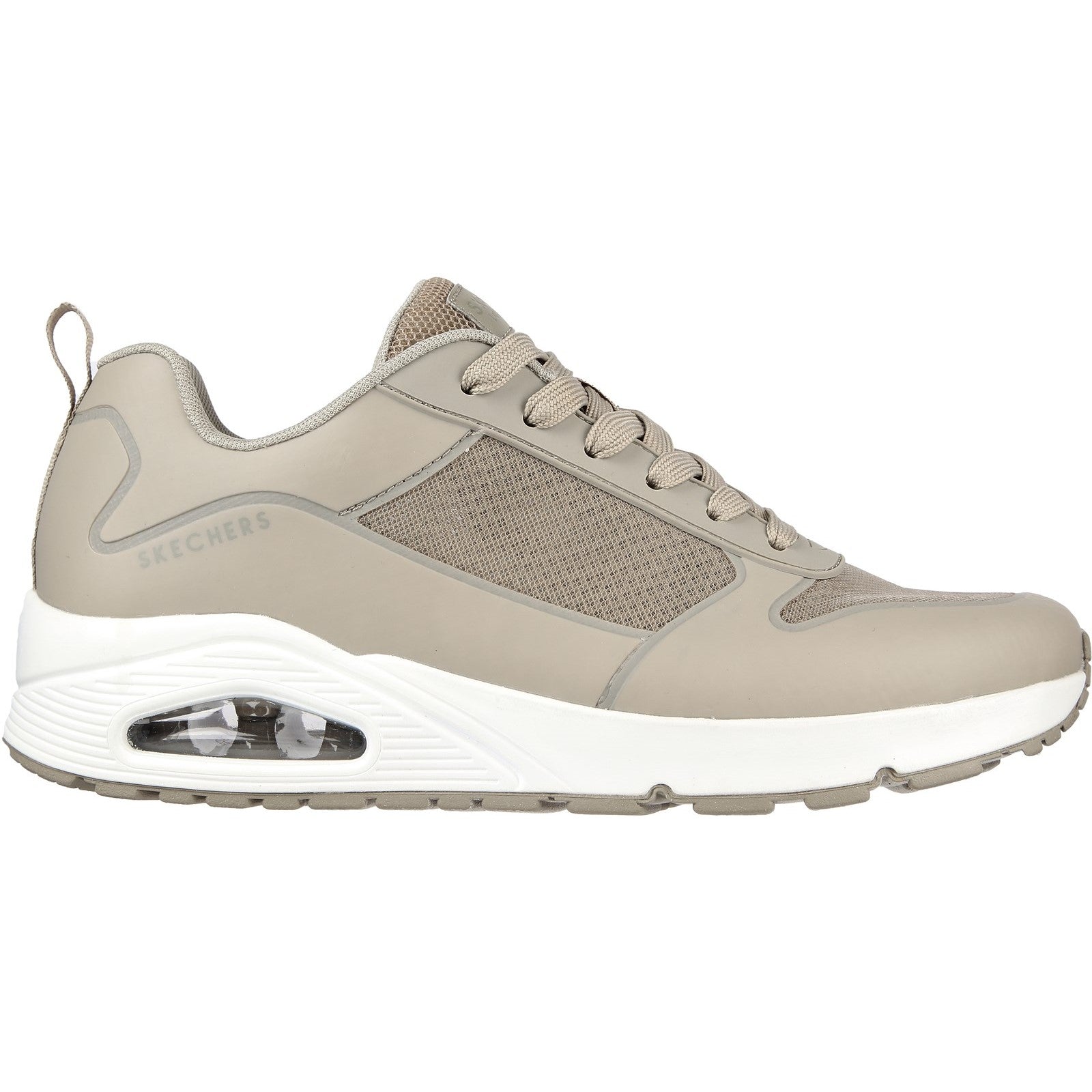Skechers Mens Uno Sol 232248-TPE Taupe Lace up Shoes