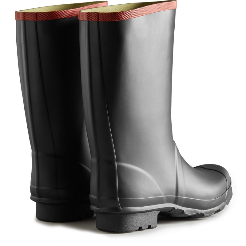 Hunter Unisex Black Argyll Short Knee Wellington Boots