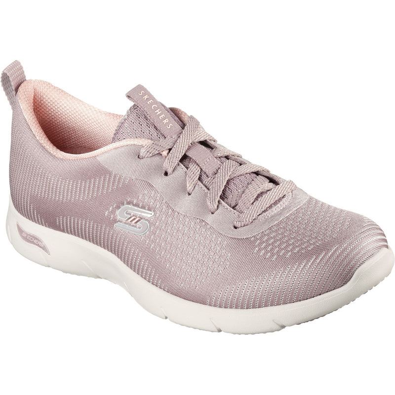 Skechers Womens Arch Fit Refine Classy Doll 104390-DKTP Dark Taupe Lace Up Shoes