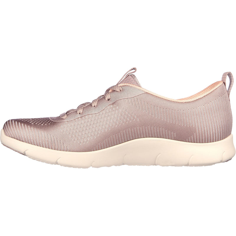 Skechers Womens Arch Fit Refine Classy Doll 104390-DKTP Dark Taupe Lace Up Shoes