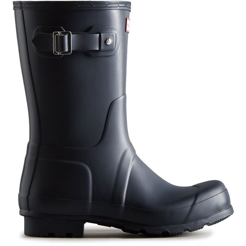 Hunter Mens Navy Original Short Wellington Boots