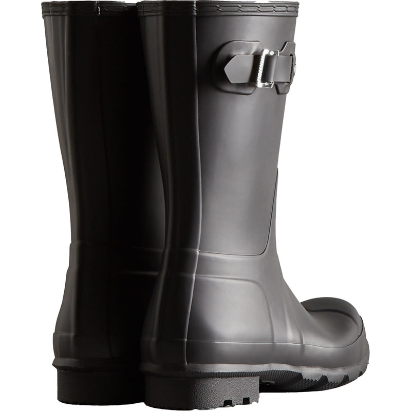 Hunter Mens Black Original Short Wellington Boots