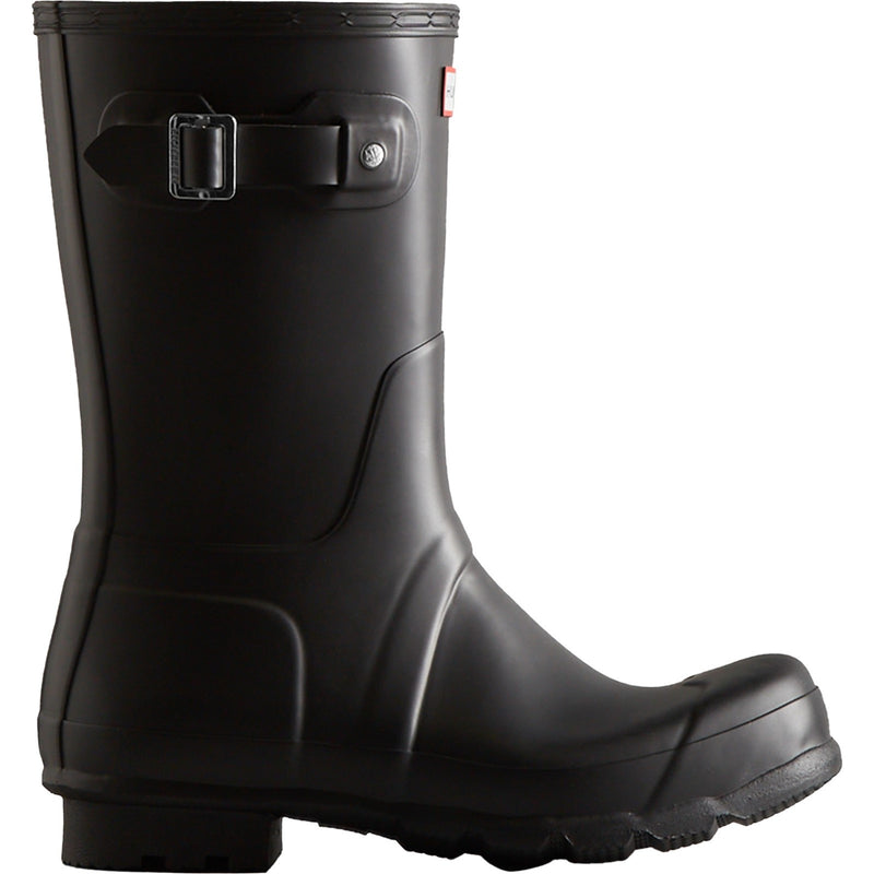 Hunter Mens Black Original Short Wellington Boots
