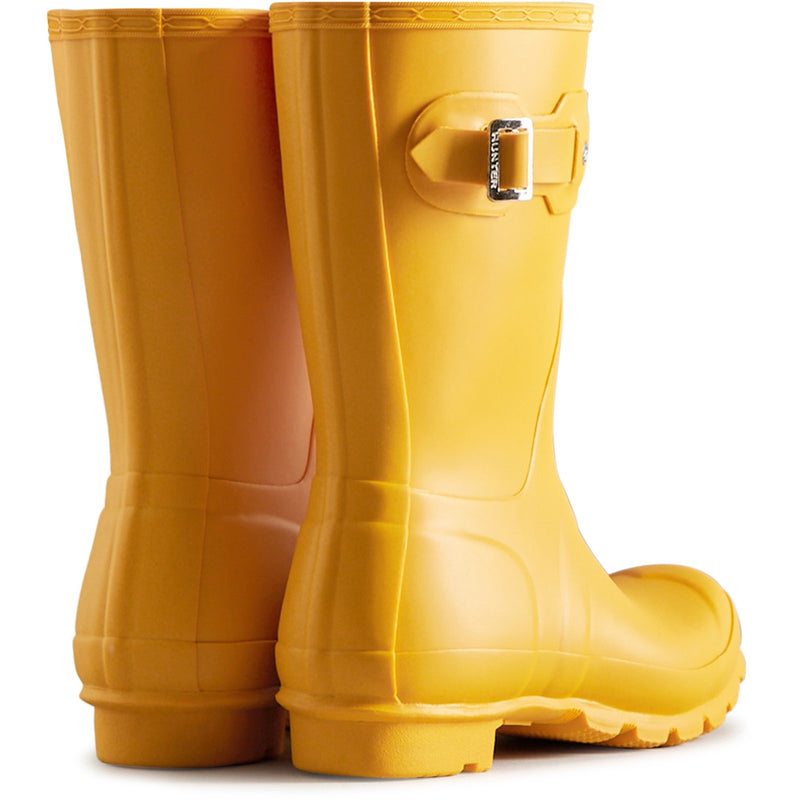 Hunter Womens Gloss Yellow Original Short Wellington Boots