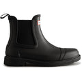 Hunter Womens Matt Black Commando Chelsea Boots