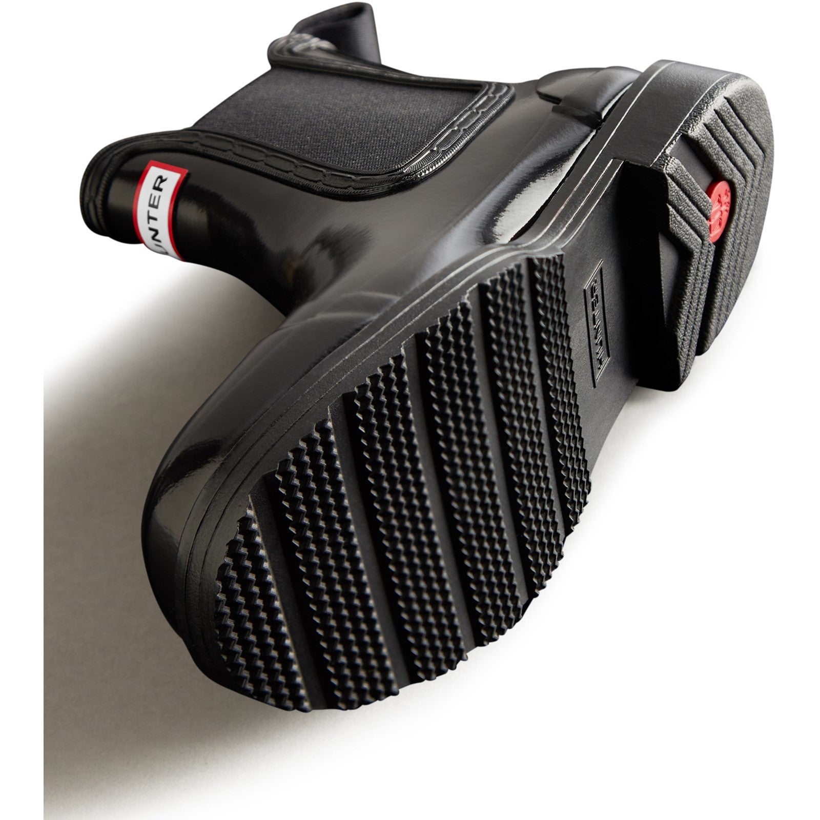 Hunter Womens Gloss Black WFS1018RGL-BLK Commando Gloss Chelsea Boots