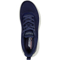 Skechers Womens Bobs Squad Waves 117470-NVY Navy Lace Up Shoes