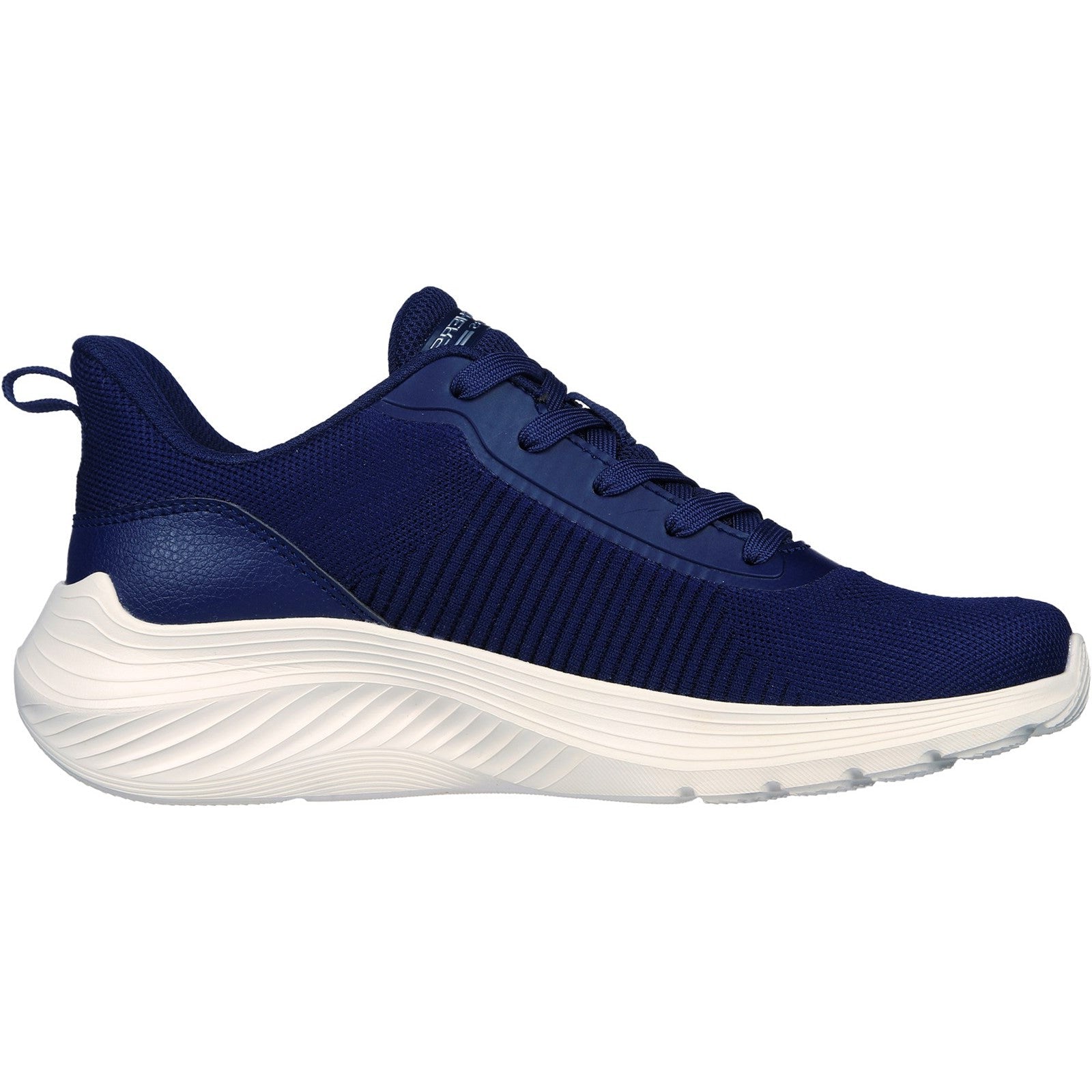 Skechers Womens Bobs Squad Waves 117470-NVY Navy Lace Up Shoes