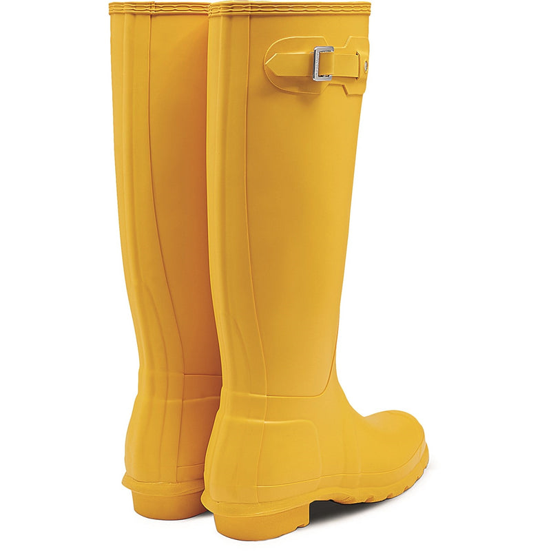 Hunter Womens Matt Yellow Original Tall Wellington Boots