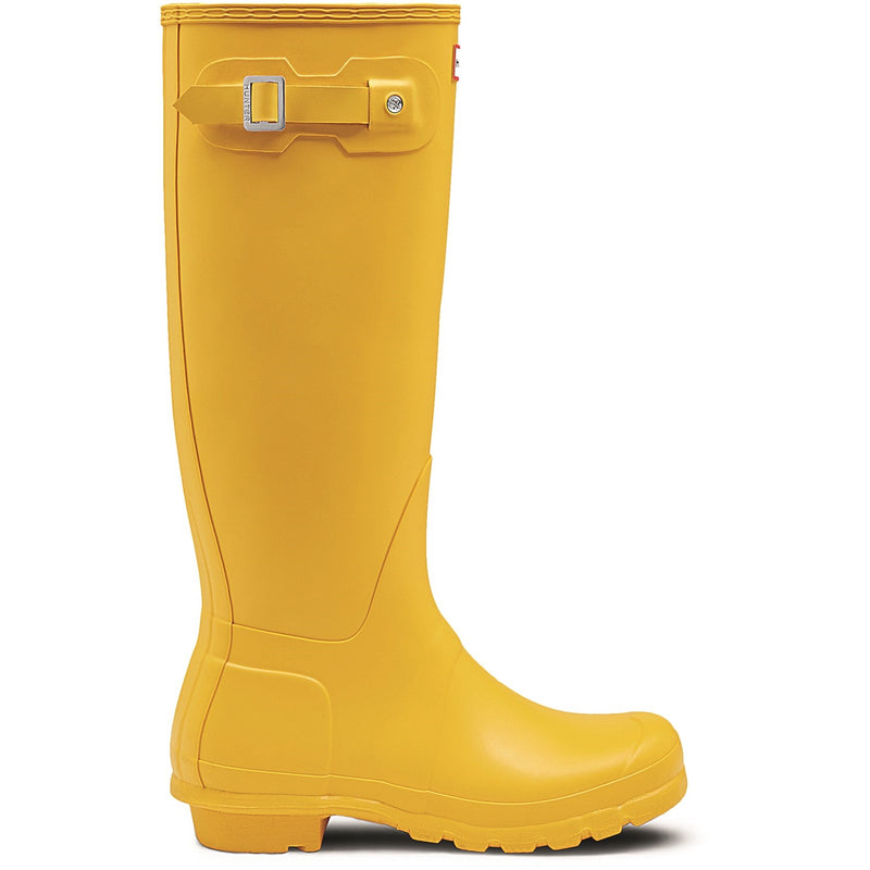 Hunter Womens Matt Yellow Original Tall Wellington Boots