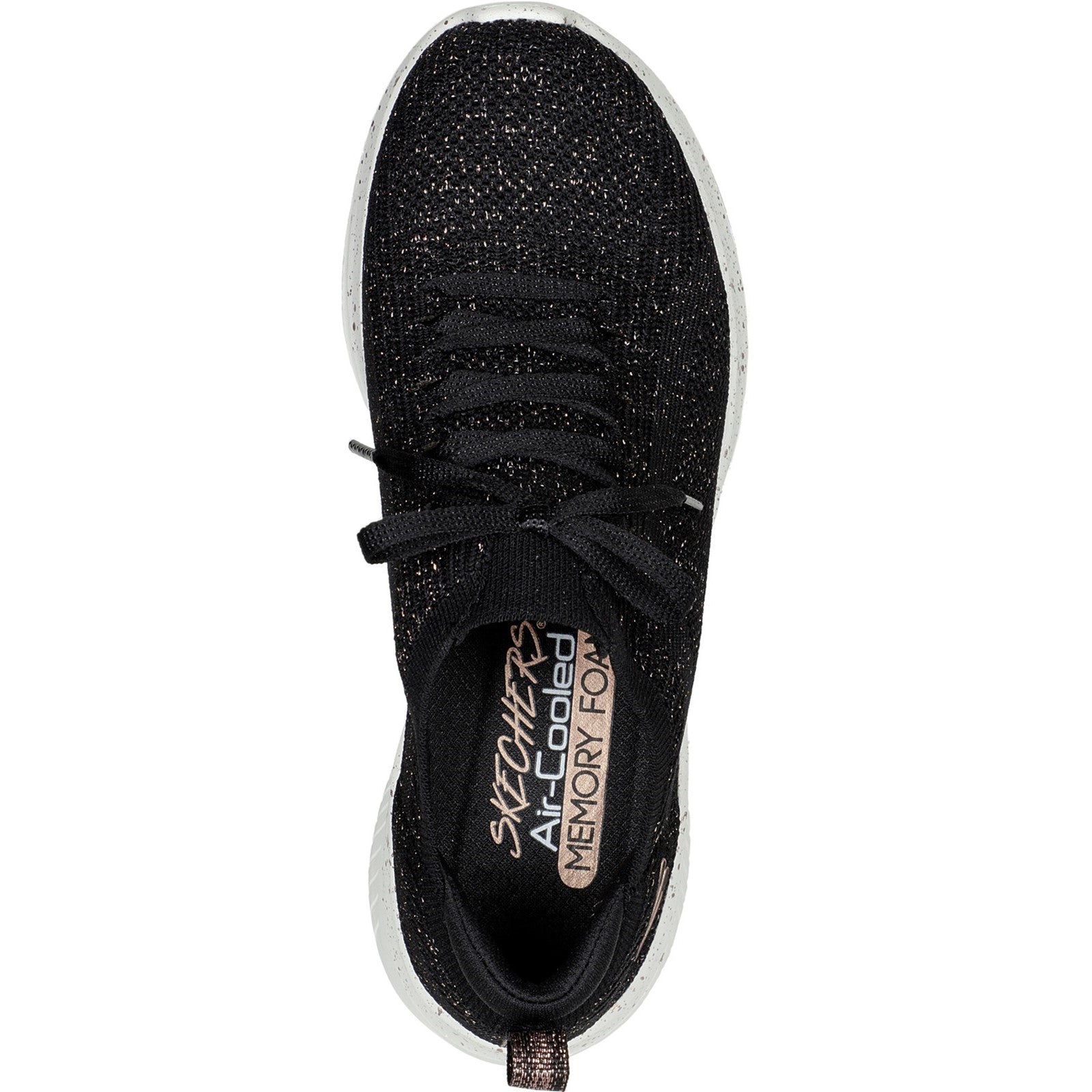 Skechers Womens Ultra Flex 3.0 - Let's Dance 149865-BKRG Black/Rose Gold Slip On Shoes