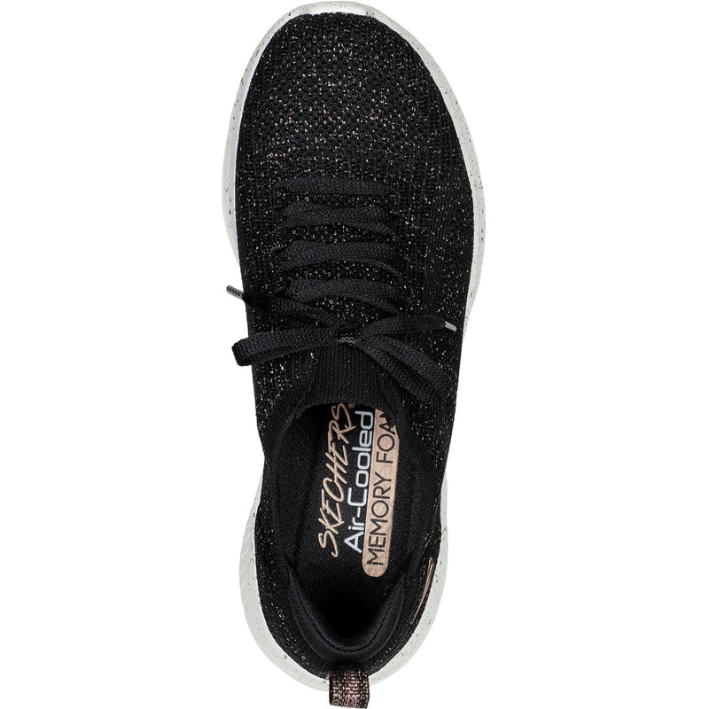 Skechers Womens Ultra Flex 3.0 - Let's Dance 149865-BKRG Black/Rose Gold Slip On Shoes