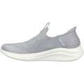 Skechers Womens Ultra Flex 3.0 Smooth Step 149709-LTGY Light Grey Slip On Shoes