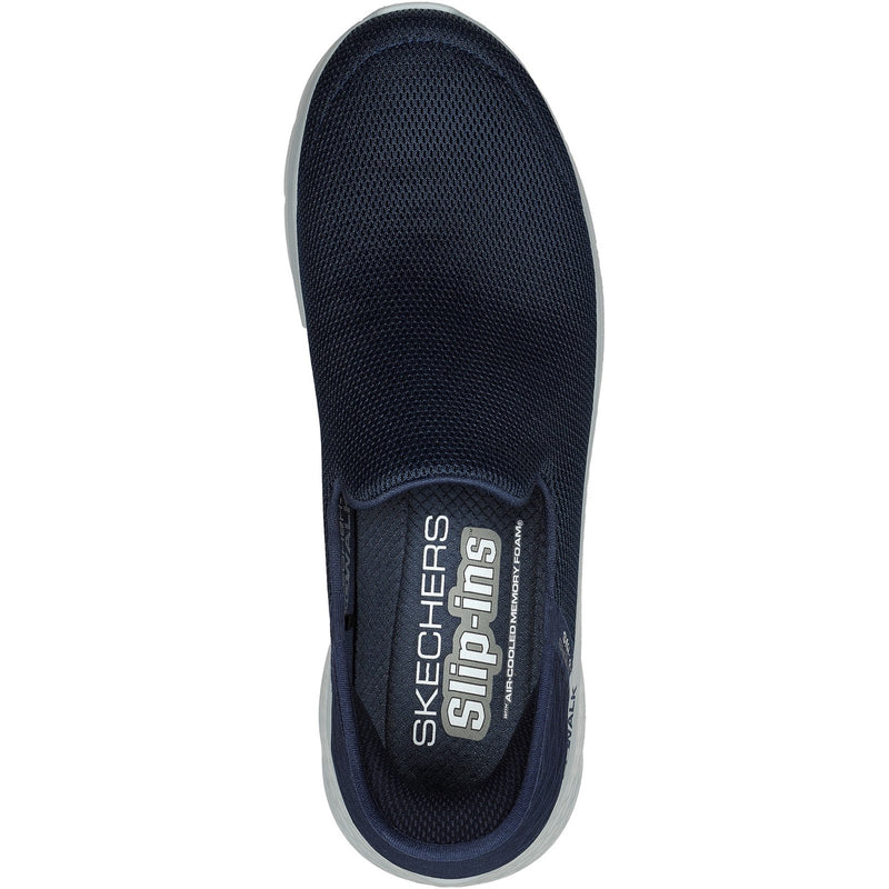 Skechers Mens Go Walk Flex No Hands 216491-NVY Navy Slip On Shoes