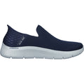 Skechers Mens Go Walk Flex No Hands 216491-NVY Navy Slip On Shoes