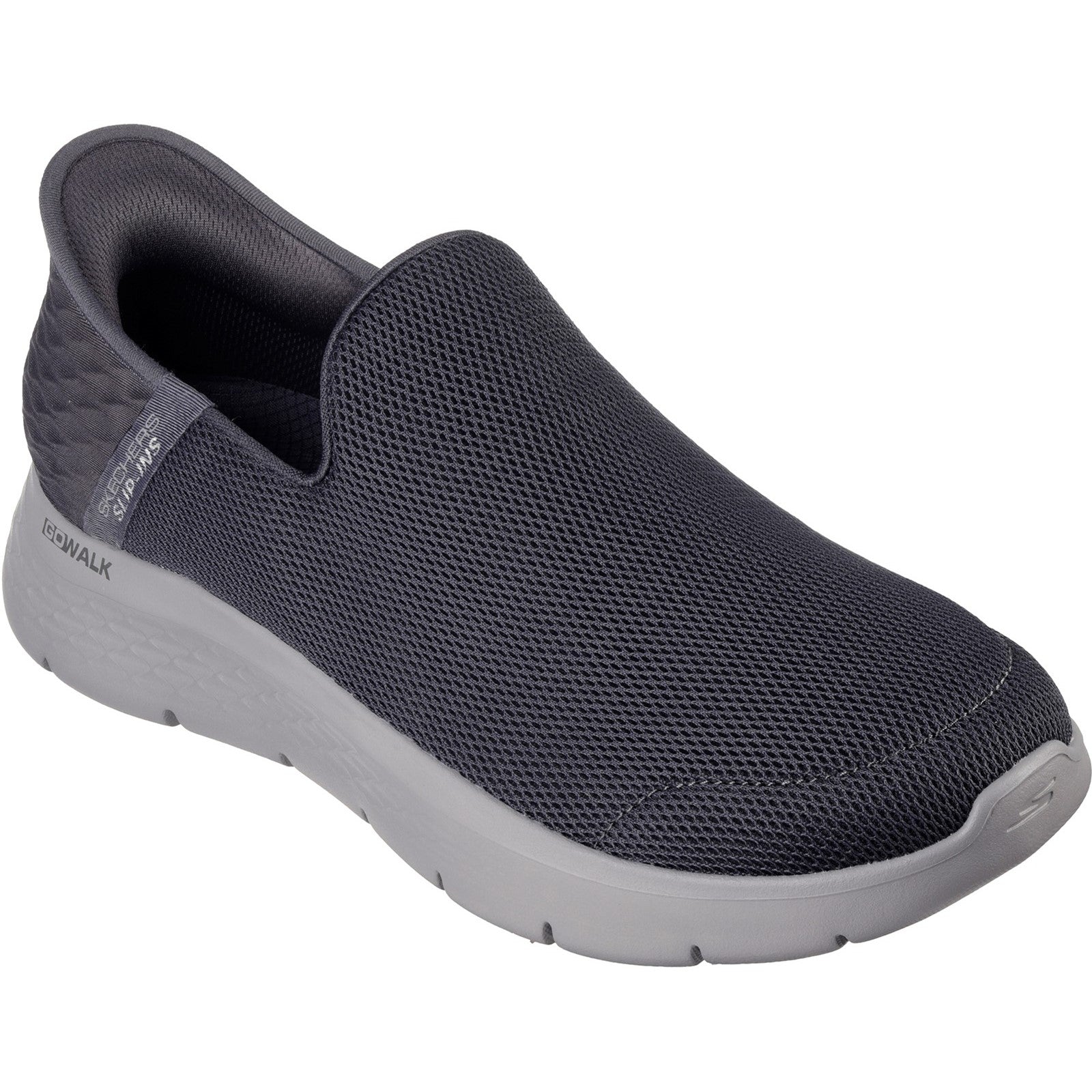 Skechers Mens Go Walk Flex No Hands 216491-DKGY Dark Grey Slip On Shoes