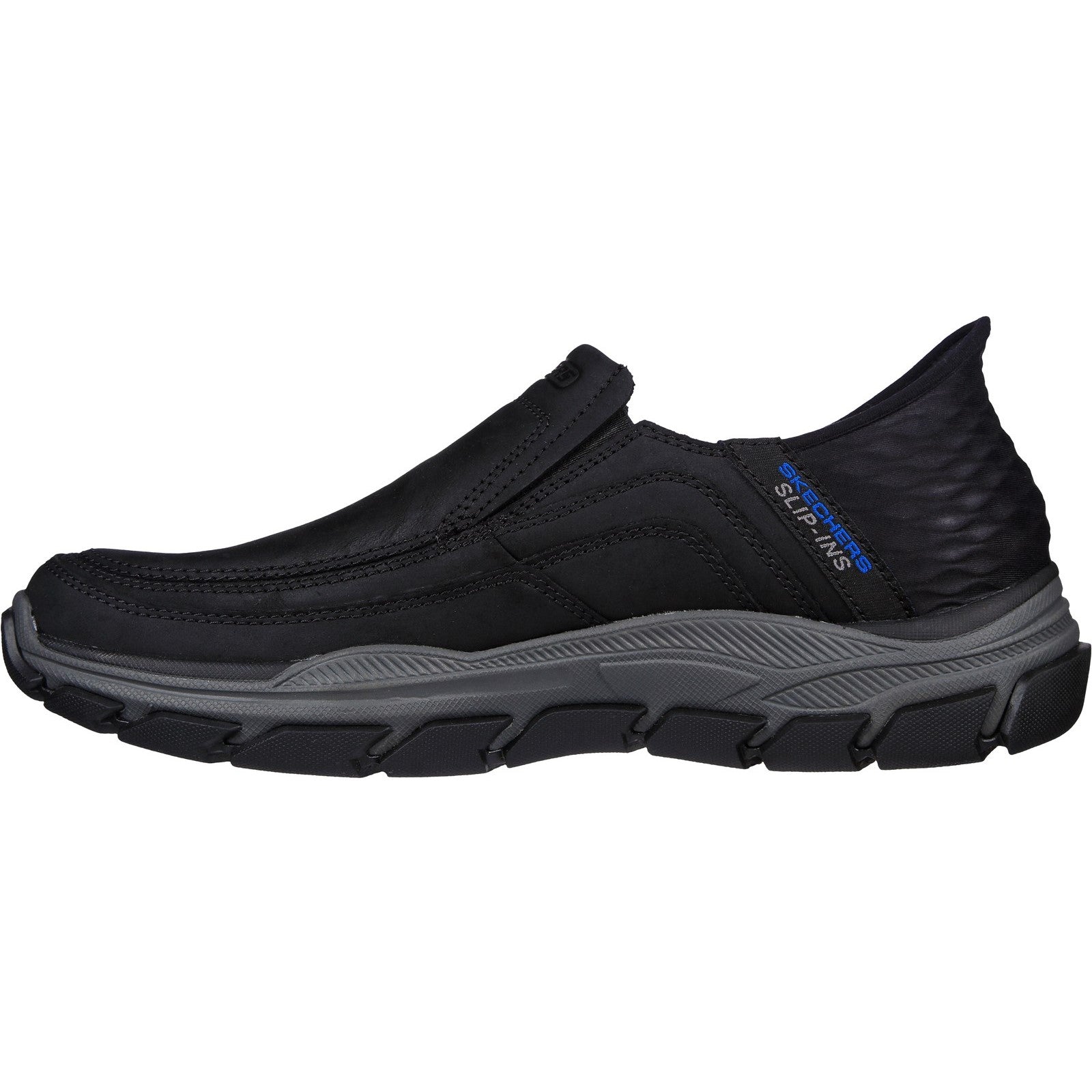 Skechers Mens Respected Elgin 204810-BLK Black Slip On Shoes