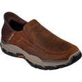 Skechers Mens Respected Elgin 204810-CDB Dark Brown Slip On Shoes