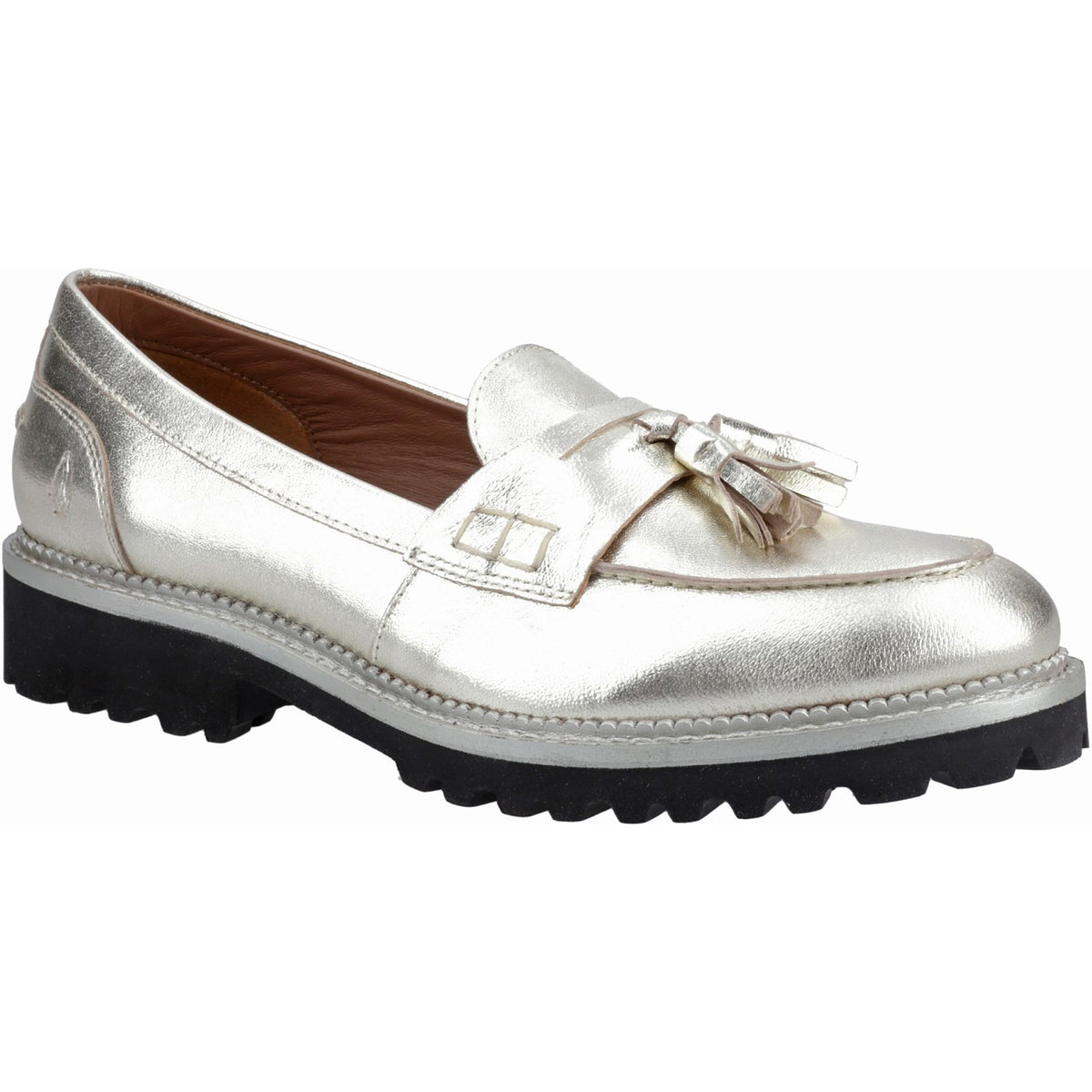 Hush Puppies Ginny Loafer Womens Slip On Shoes in Gold