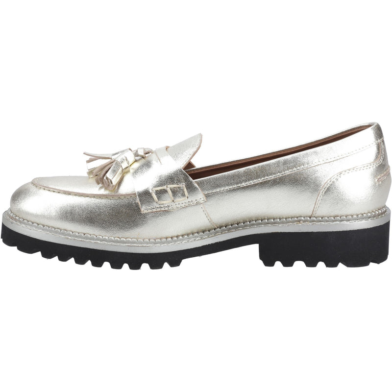 Hush Puppies Ginny Loafer Womens Slip On Shoes in Gold