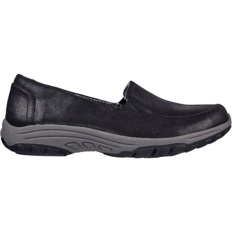 Skechers Womens Reggae Fest 2.0 Textbook 158385-BLK Black Slip On Shoes