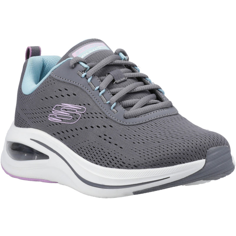 Skechers Womens Skech-Air Meta - Aired Out 150131-CCMT Charcoal/Multi Lace Up Shoes