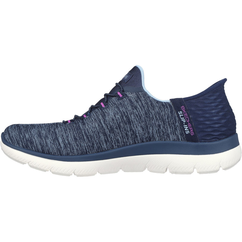 Skechers Womens Summits Dazzling Haze 149937-NVPR Navy/Purple Slip On Shoes